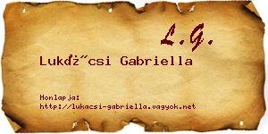 Lukácsi Gabriella névjegykártya